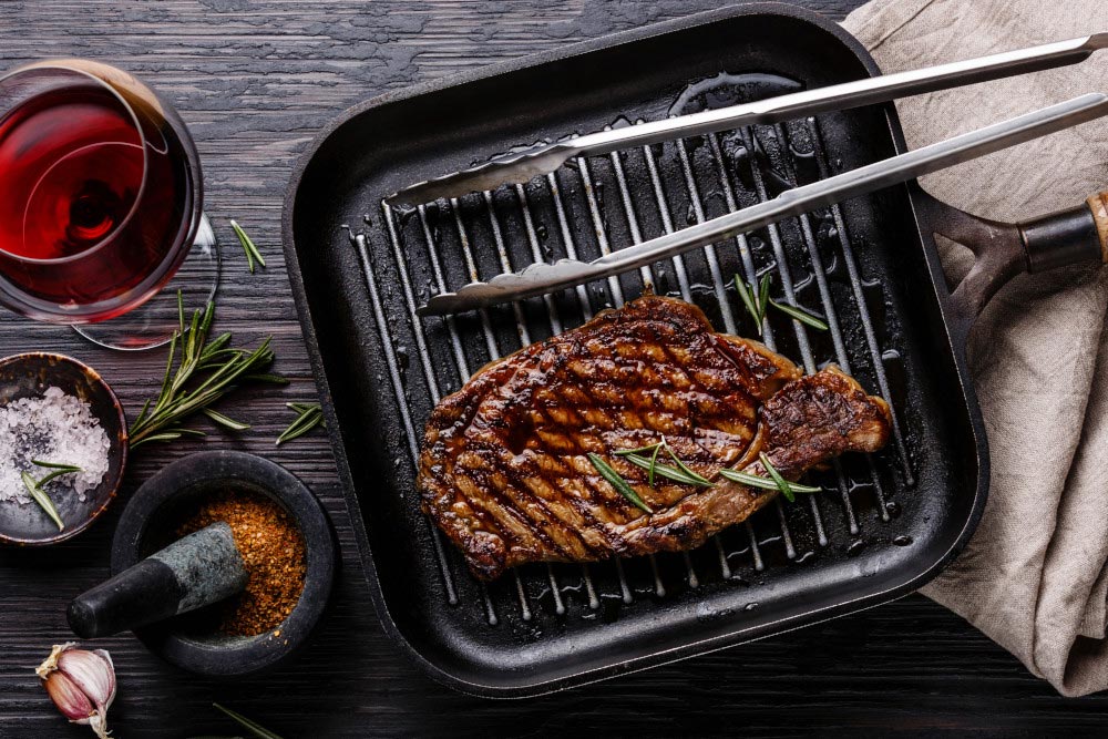 طرز تهیه استیک گوشت در ماهیتابه